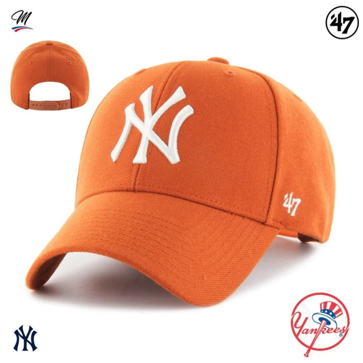 Casquette New York Yankees : Orange